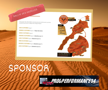 Garage Progperformance34 Sponsor du Rallye des Gazelles 2021